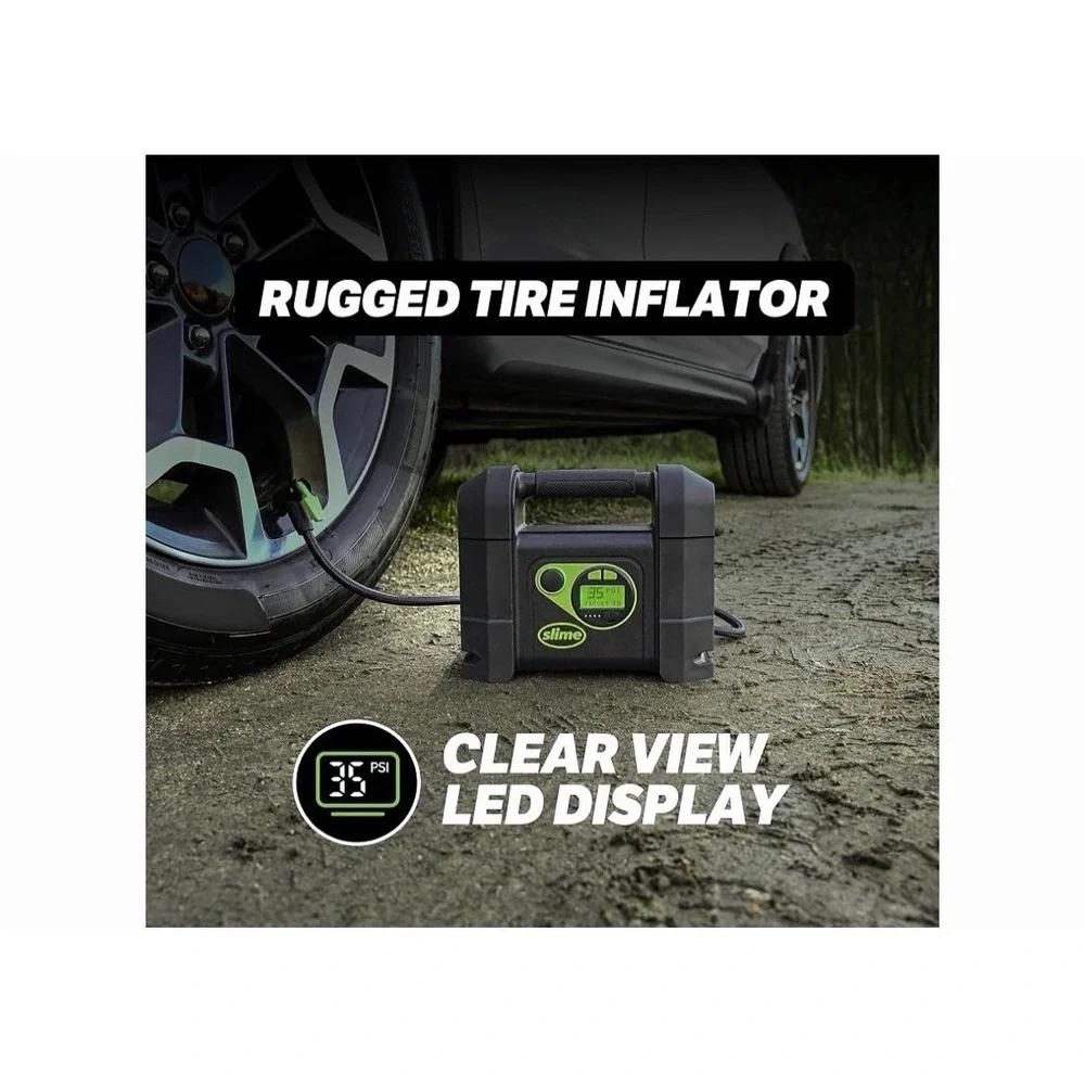 Slime 40080 Cordless Rechargable Tire Inflator NOB